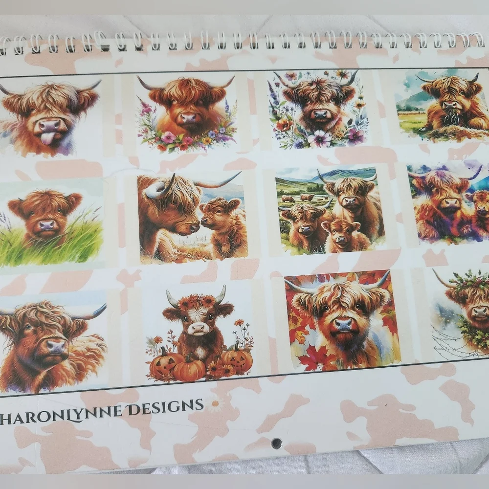 Highland Cow Calendar 2026 New 11